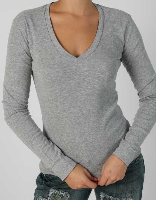 Vintage GAS S long sleeve top in grey, 4 of 4