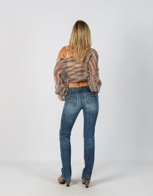 Vintage GAS S skinny jeans in blue, 3 of 4