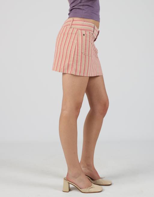 Vintage GAS S woven mini skirt in baby pink, 4 of 4