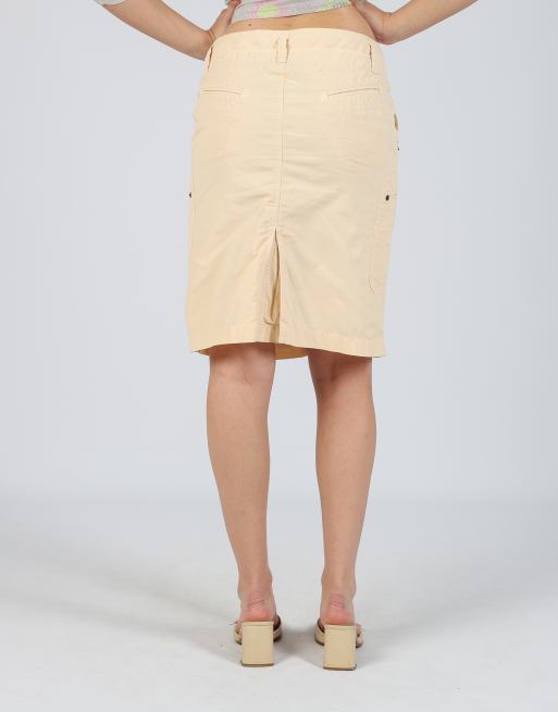 Vintage GAS XS woven midi skirt in cream, 4 of 4
