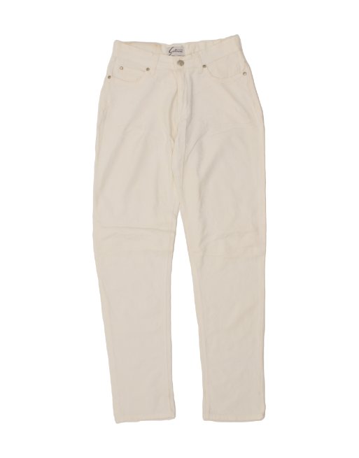 Vintage Gattinoni Size M Slim Casual Trousers in White