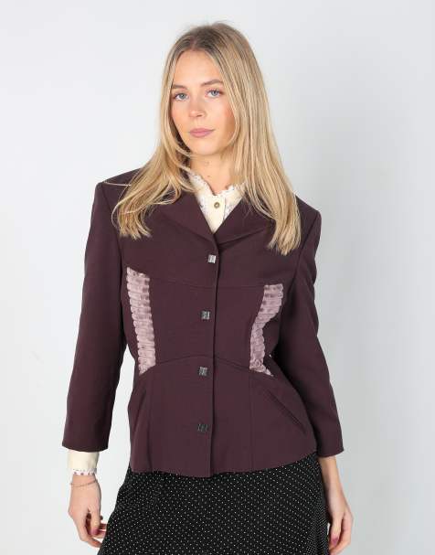 Vintage Gattiuoui M blazer in purple - view 1
