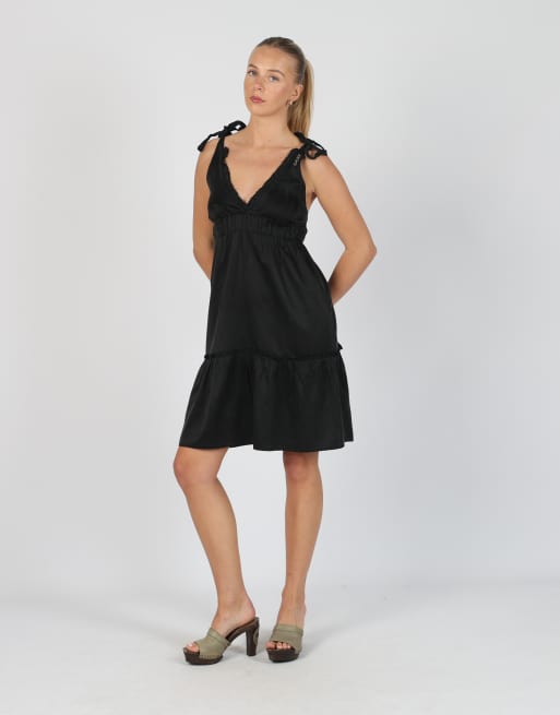 Vintage Gaudi S woven midi dress in black