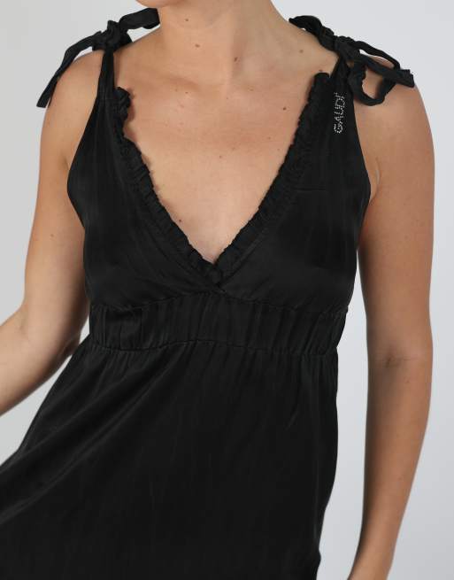 Vintage Gaudi S woven midi dress in black, 4 of 4