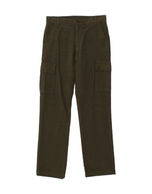 Vintage General Company Size L Straight Cargo Trousers in Green