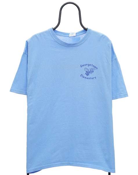 Vintage georgetown elementary size XL tshirt in blue - view 1