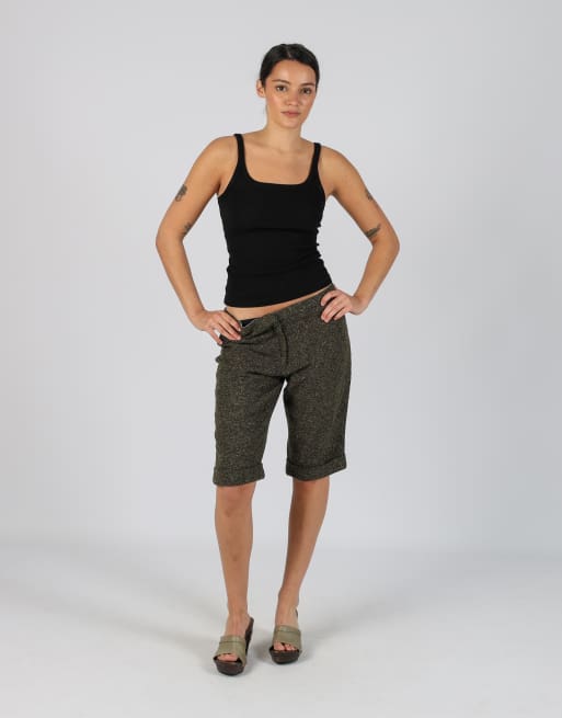 Vintage GF Ferre S capri trouser in dark green
