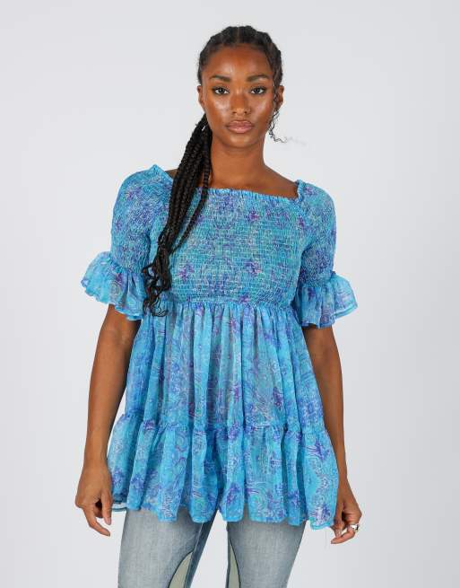 Vintage Giacomo Cingue S blouse in turquoise