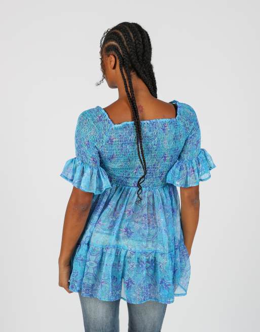 Vintage Giacomo Cingue S blouse in turquoise, 2 of 4