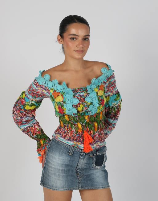 Vintage Giacomo Cinque S blouse in multi colured