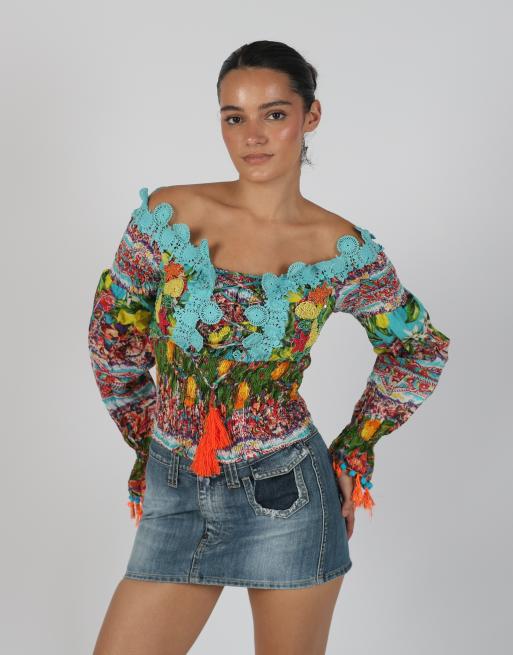 Vintage Giacomo Cinque S blouse in multi colured, 3 of 4