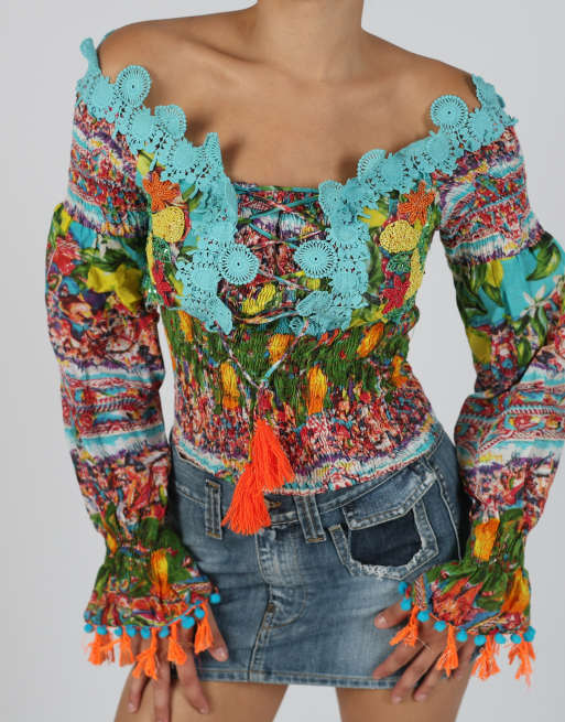 Vintage Giacomo Cinque S blouse in multi colured, 4 of 4