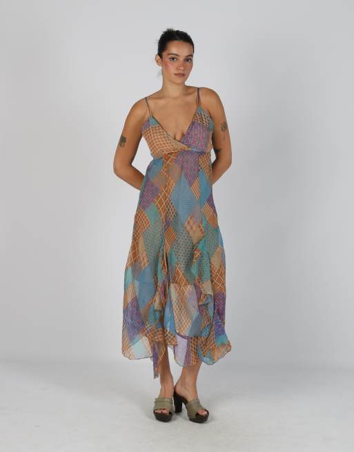Vintage Gialia Lisa M woven maxi dress in multi colured, 1 of 4