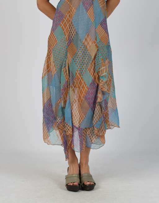 Vintage Gialia Lisa M woven maxi dress in multi colured, 2 of 4