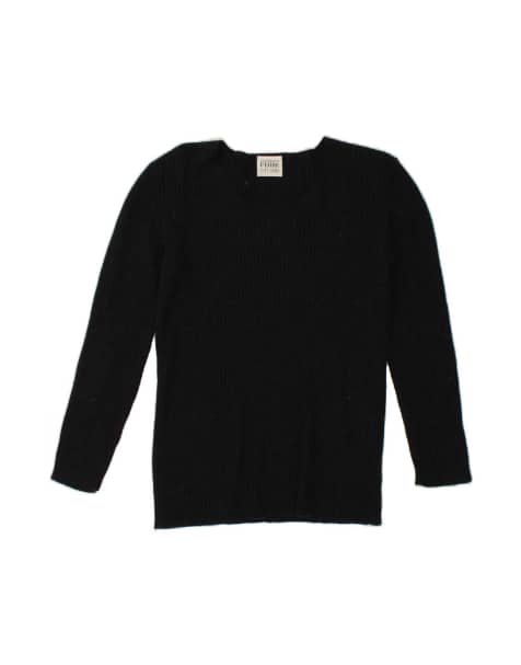 Vintage Gianfranco Ferre Boat Neck Jumper Sweater UK 12 Medium In Blue - view 1