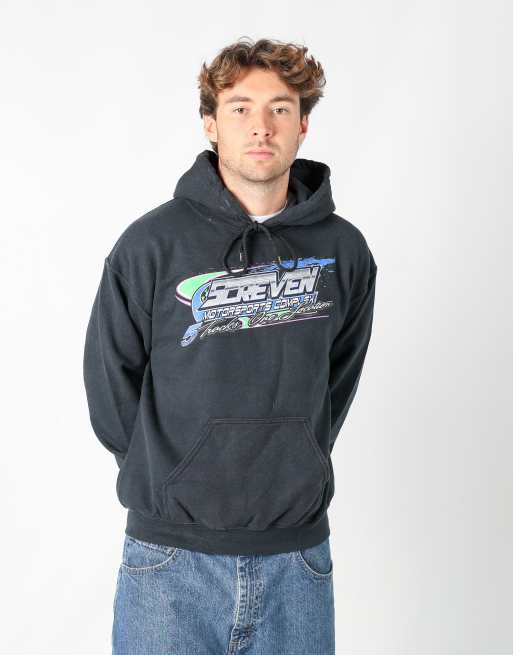 Vintage Gildan m hoodie in black