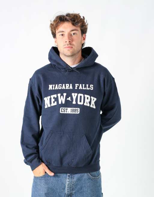 Vintage Gildan m hoodie in blue