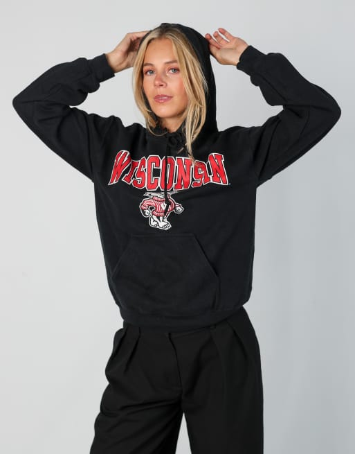 Vintage Gildan s hoodie in black