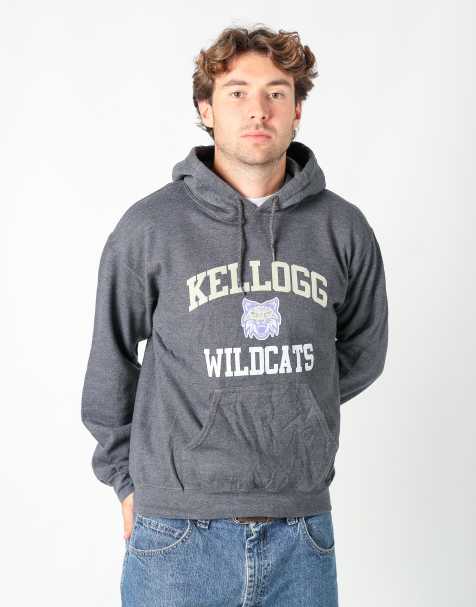Vintage Gildan s hoodie in charcoal grey - view 1