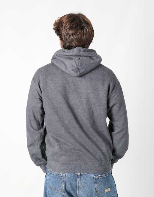 Vintage Gildan s hoodie in charcoal grey, 3 of 4