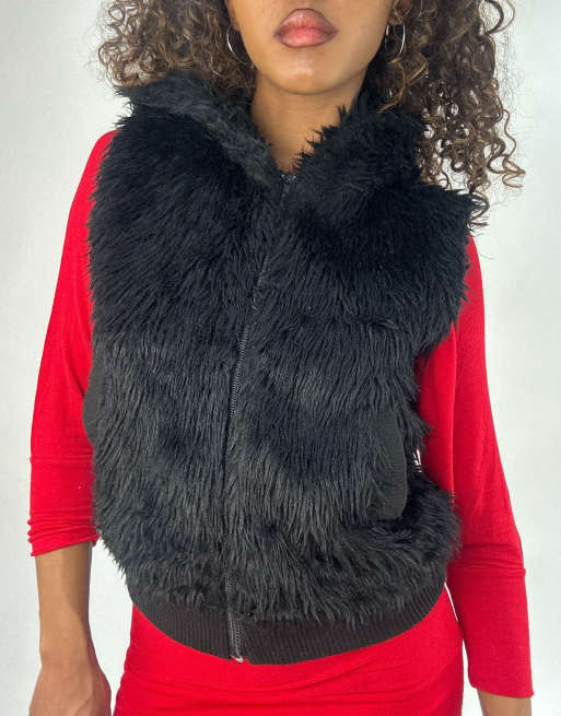Vintage gilet jacket in black, 3 of 4