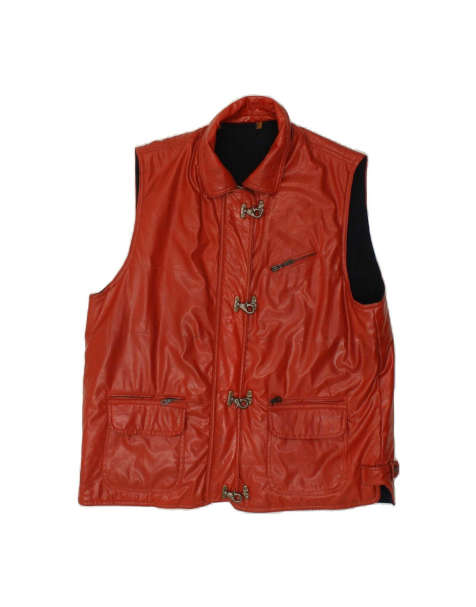 Vintage Gilet UK 16 Large In Maroon - view 1