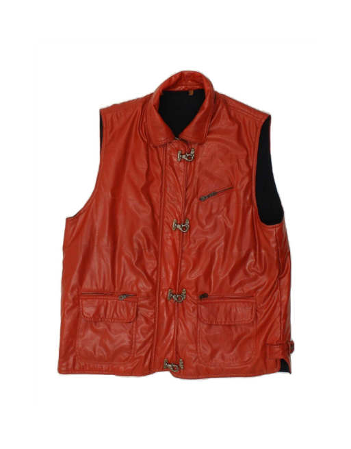 Vintage Gilet UK 16 Large In Maroon