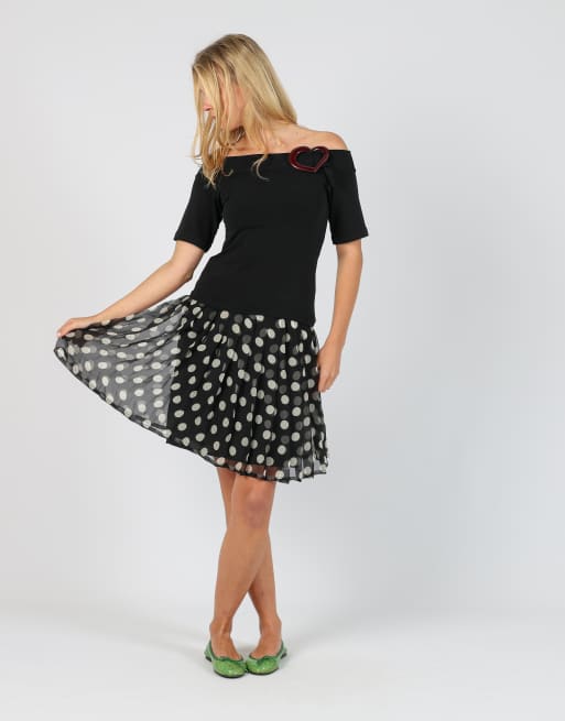 Vintage Giordino di francesca XS woven midi skirt in black, 1 of 4