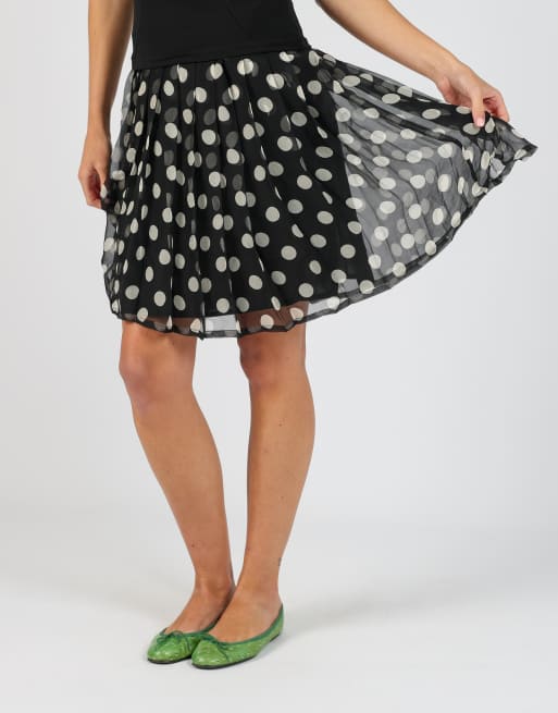 Vintage Giordino di francesca XS woven midi skirt in black, 3 of 4