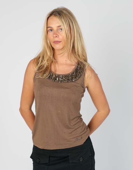 Vintage Giorgia&Johns S cami in brown