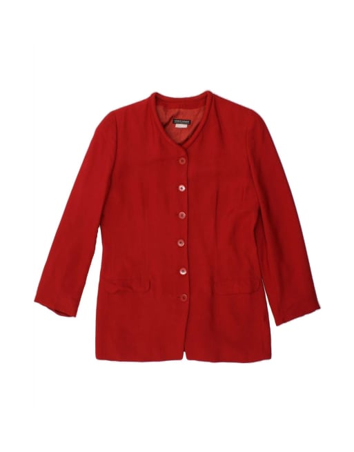 Vintage Giorgio Armani 6 Button Blazer Jacket UK 16 Large In Red