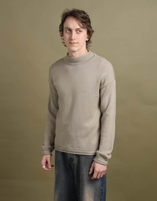 Vintage Giorgio Armani Fisherman Neck Jumper size M in Beige, 1 of 4
