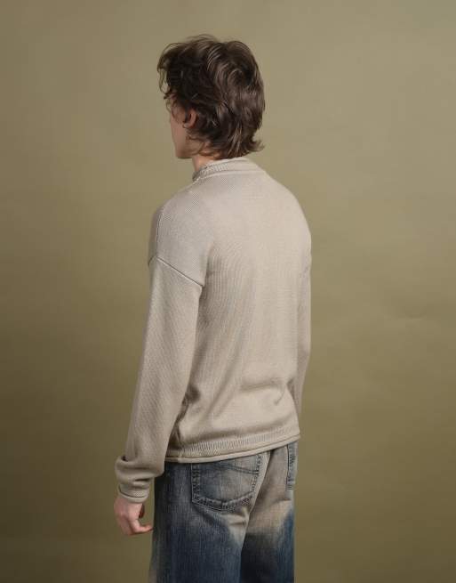 Vintage Giorgio Armani Fisherman Neck Jumper size M in Beige, 4 of 4