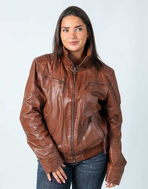 Vintage Gipsy M leather jacket in brown