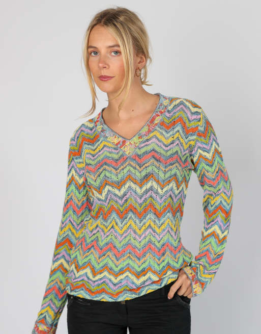 Vintage Giuliaenne M woven top in multi colured