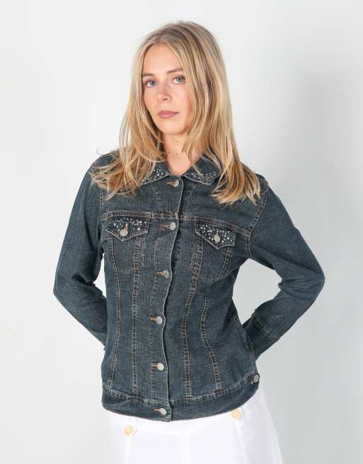 Vintage Glam M denim jacket in blue, 3 of 4