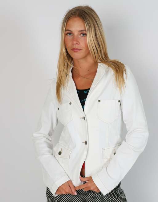 Vintage Glenfield S denim jacket in white, 1 of 4