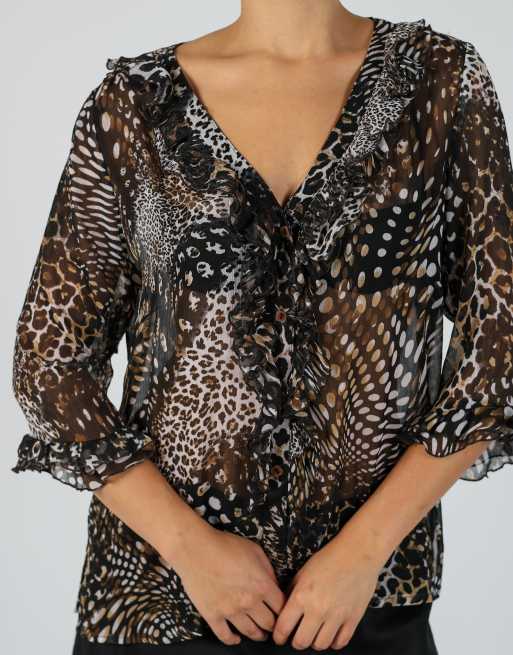 Vintage Gocce de Elena L mesh top in black, 4 of 4