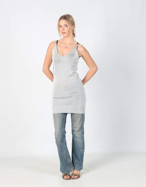 Vintage Golden Days S woven mini dress in silver - view 1