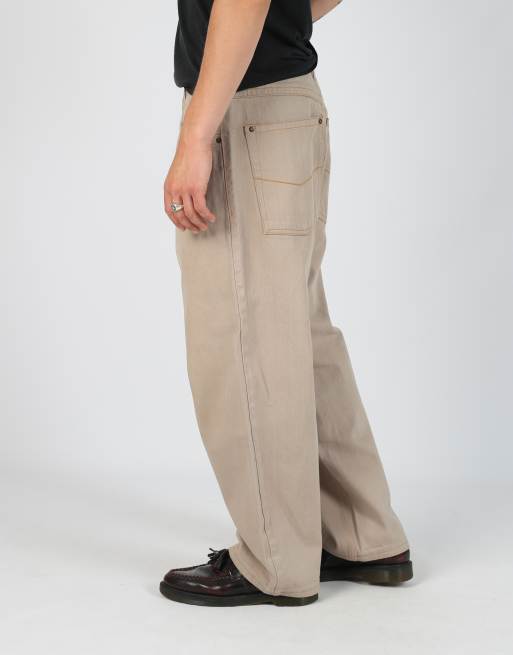Vintage Good Body 36x33 denim jeans in beige, 2 of 4