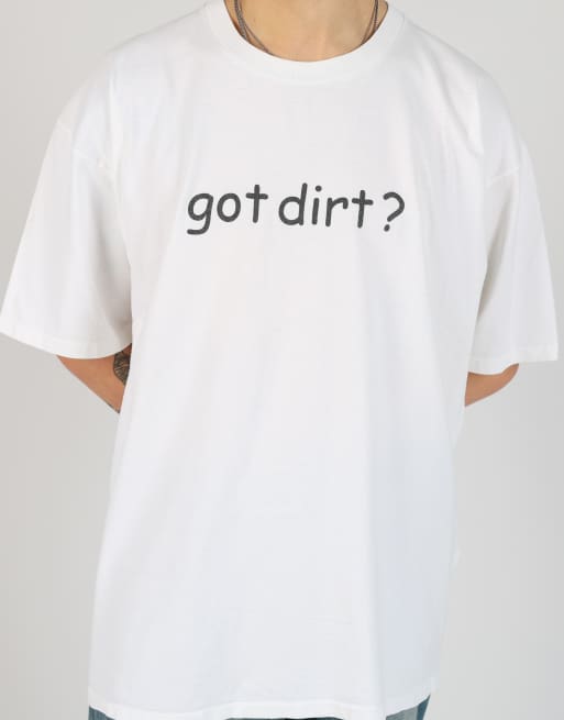 Vintage Got Dirt? xxl t-shirt in ivory, 5 of 5