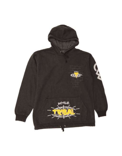Vintage Graphic Hoodie Jumper Medium In Grey