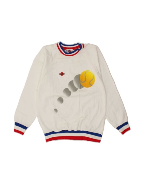 Vintage Graphic Sweatshirt Jumper Small In White - view 1