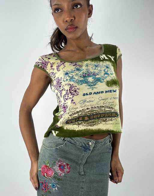 Vintage graphic tshirt in green