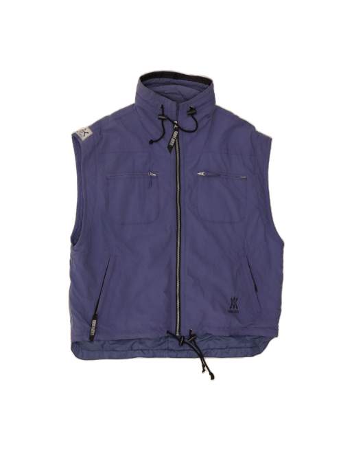 Vintage Graphic Utility Gilet UK 42 XL In Purple
