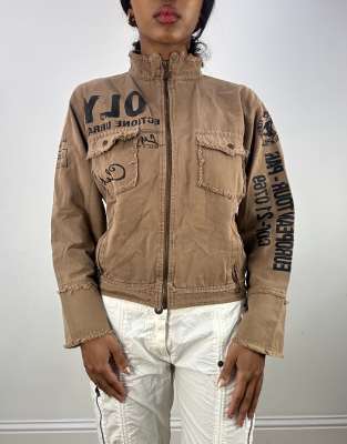 Ink Brush Zip Up Jacket