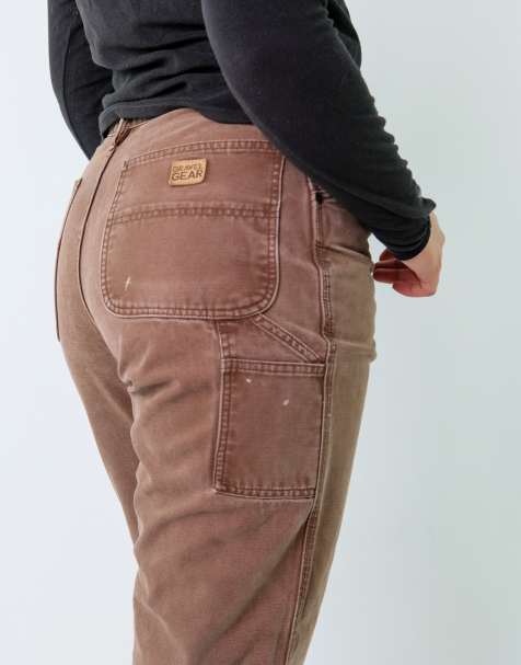 Vintage Gravel Gear 32x34 Canvas Carpenter Baggy Jeans Brown - view 1