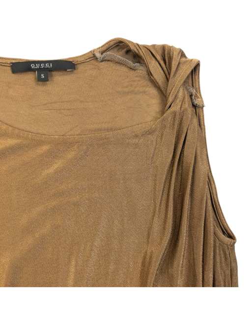Vintage Gucci 2000s By Tom Ford Asymmetric Iridescent Top Size S, 4 of 4