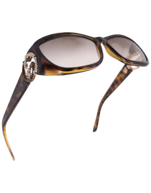Vintage Gucci 2000s Diamanté Tortoise Shell Sunglasses, 4 of 7