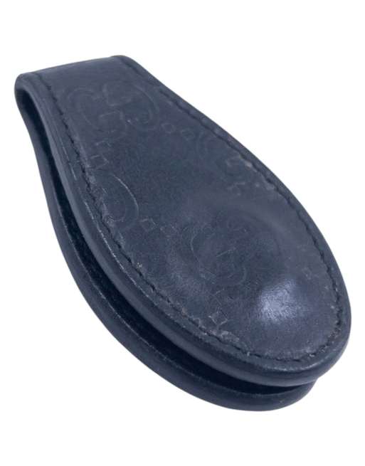 Vintage Gucci 2000s Embossed Monogram Leather Money Clip